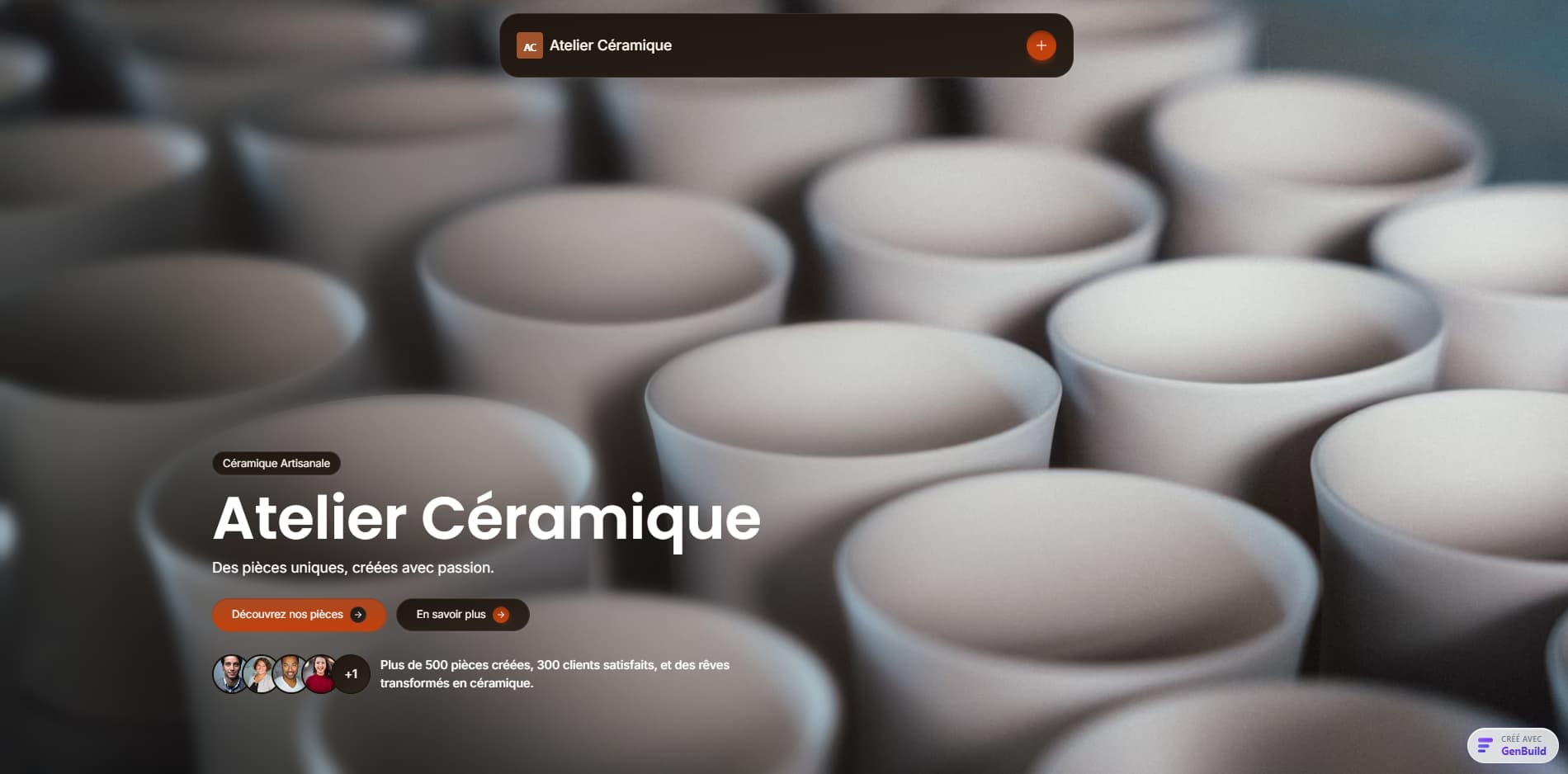 Atelier Céramique, built with GenBuild