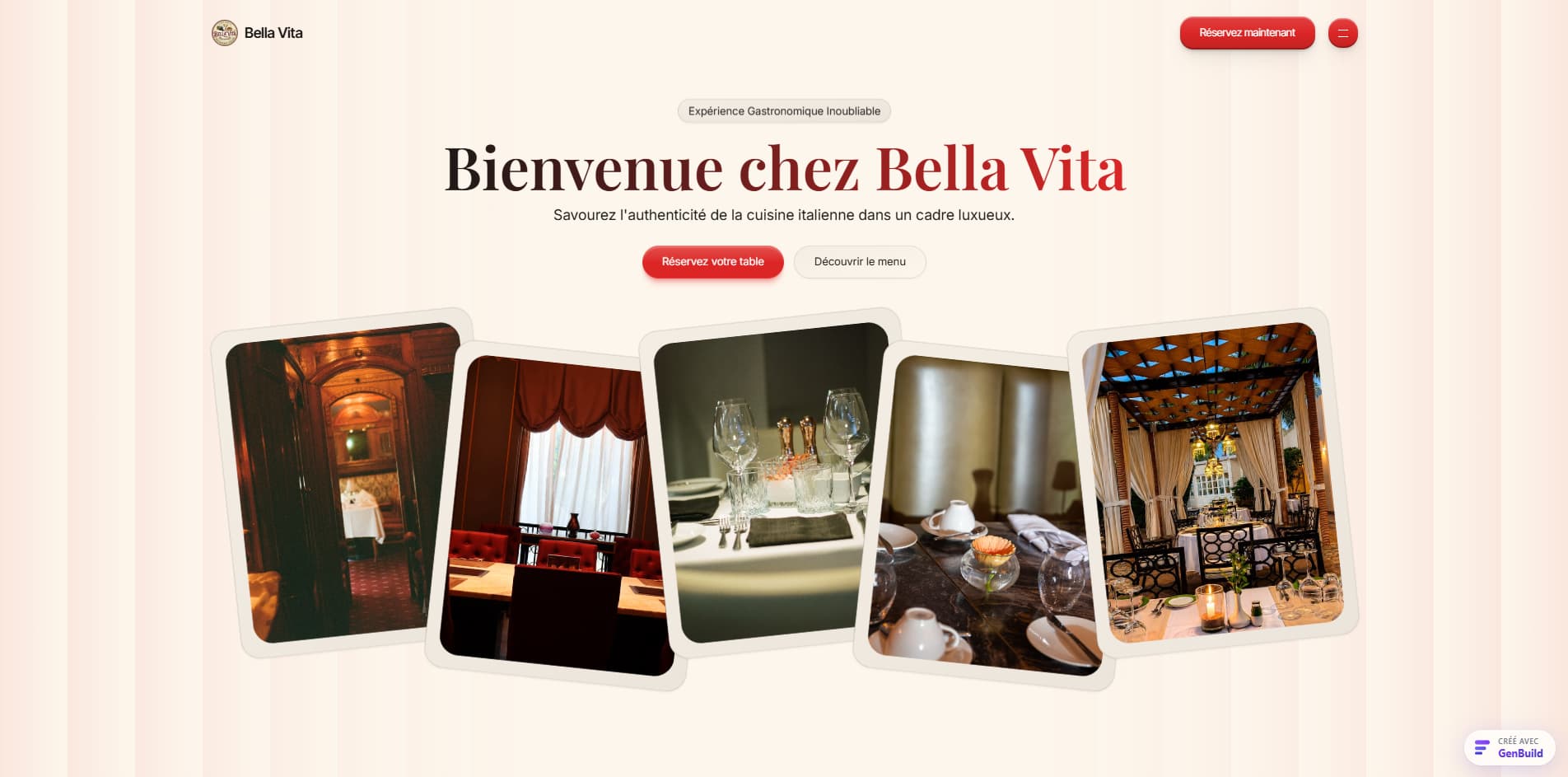 Aperçu du site Bella Vita